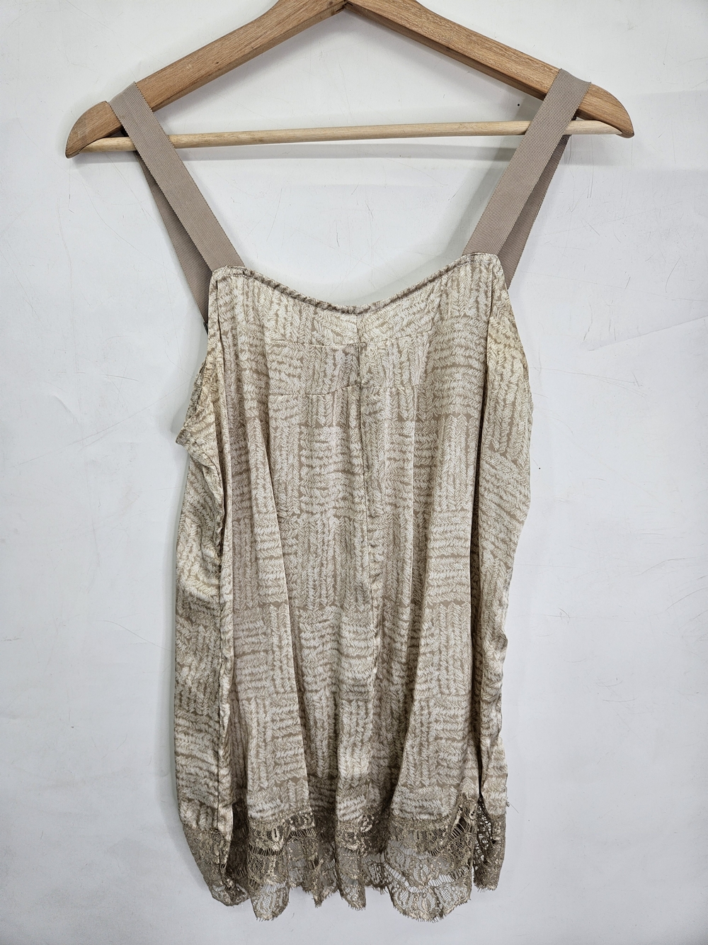 Banana Republic Neutral Beige Lace-Trim Camisole